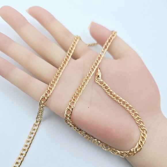 "Slim Rose Gold Curb Chain Necklace for Men & Women, 23.6 Inch Length, XPNL0088 - Picture 12 of 12